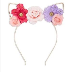 Forever 21 Floral Cat Ear Headband. NWT